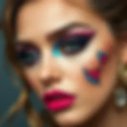 Iconic 90s eye makeup showcasing bold colors and dramatic eyeliner