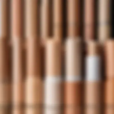 Detailed view of various concealer types in different containers