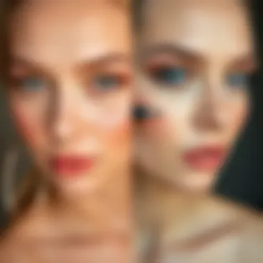 Transformative Effects of Illuminating Makeup Before and after using illuminating products