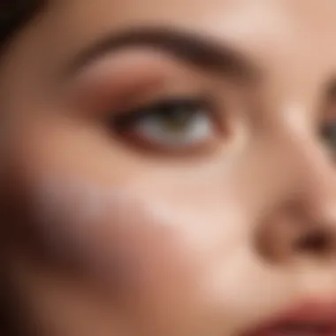 Close-up of makeup primer texture