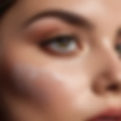 Close-up of makeup primer texture