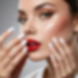 Elegant white nail polish collection