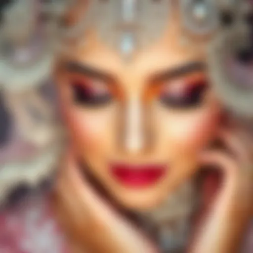 Elegant bridal makeup showcasing intricate details and artistry.