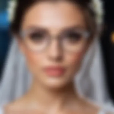 Bridal makeup techniques emphasizing glasses