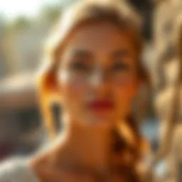 A radiant bronze skin tone under sunlight