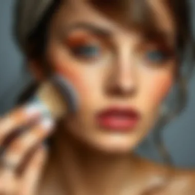 Bronzer Application Technique Application technique with a brush