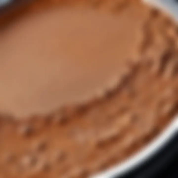 Close-up of bronzer applied for a glowing complexion