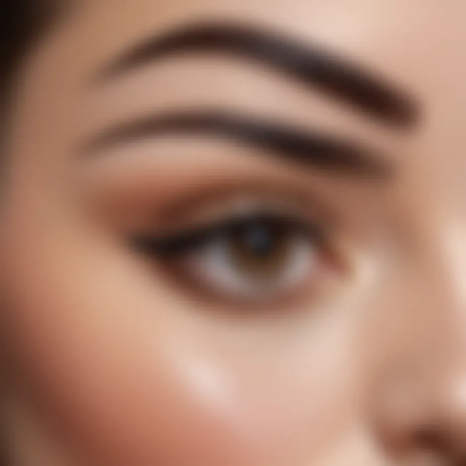 Elegant brow shapes for oval face