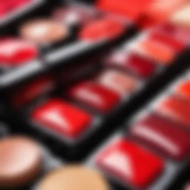 A palette of nail polish colors suitable for red attire