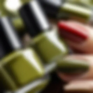 Trendy seasonal nail colors displayed elegantly