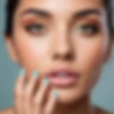 Soft pastel nail colors that complement olive skin