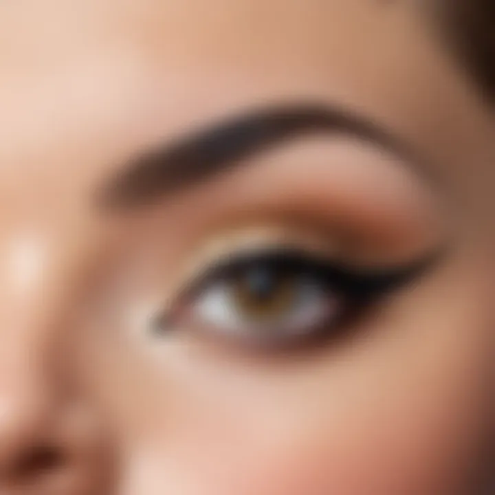 Artistic application of classic eyeliner technique