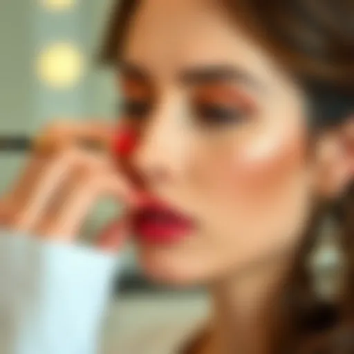 Elegant makeup application with natural products