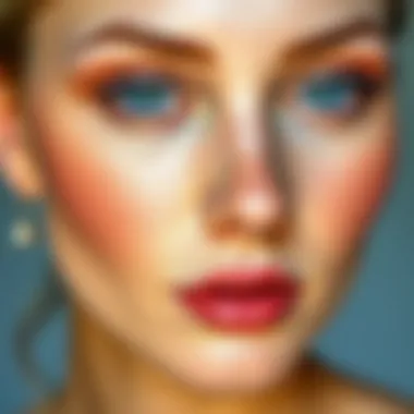 Flawless Skin with Light Makeup Close-up of flawless skin with light makeup