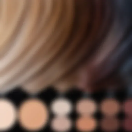 Cool-toned hair color palette