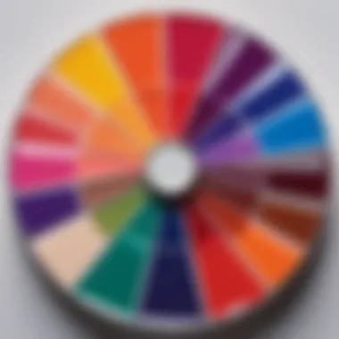 A color wheel illustrating different nail polish shades and their relationships