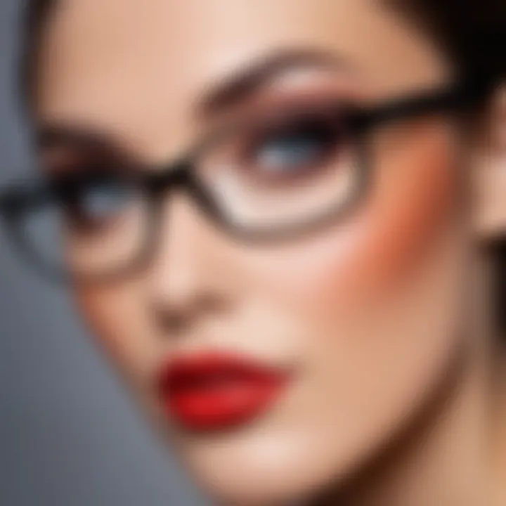 Color harmony in bridal makeup for glasses