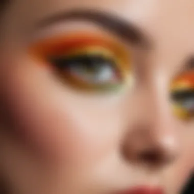 A vibrant palette of colors that complement small eye makeup