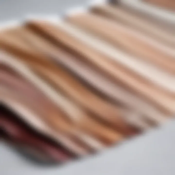 Various clothing swatches representing different skin undertones