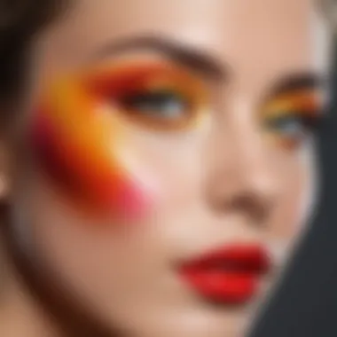 Visual representation of color theory applied in cosmetics for far sürmek