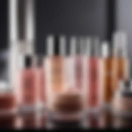 Elegant display of cosmetic products for far sürmek techniques