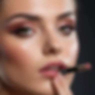 Expert Makeup Application Techniques Expert applying makeup with focused techniques