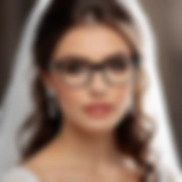 Contemporary bridal trends for glasses-wearing brides