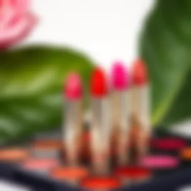 Vibrant Cool-Toned Lipstick Color Palette Color palette showcasing various cool-toned lipstick shades