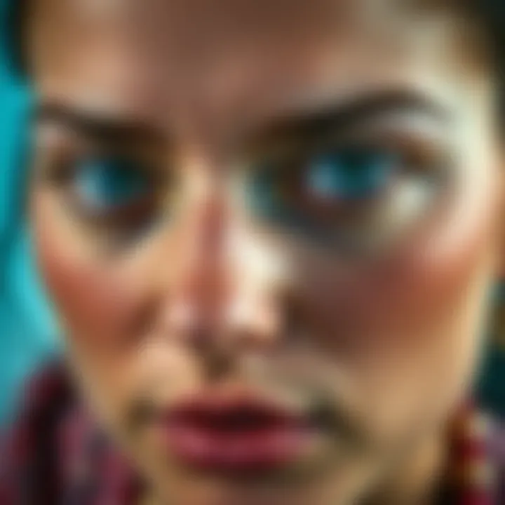 Artistic representation of the cultural significance of ocean blue eyes