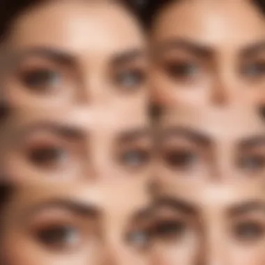 Diverse eyebrow shapes displayed on different face outlines