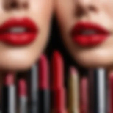 Variety of Lip Products in Stunning Shades Range of lip products showcasing different shades and finishes