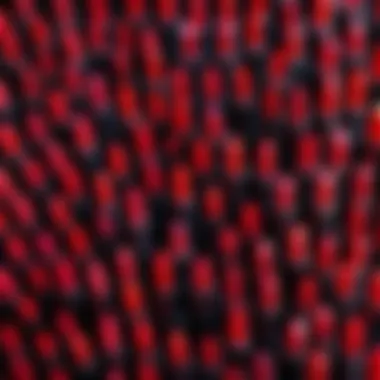 Diversity in Red Lipstick Shades An artistic arrangement of various shades of red lipsticks, symbolizing the diversity in beauty.