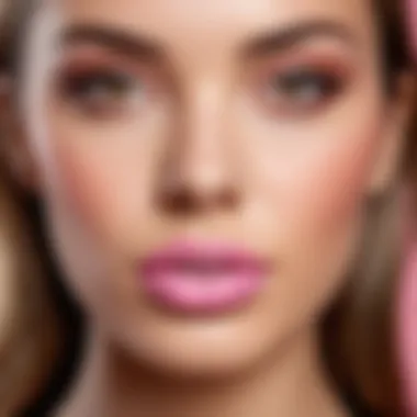 Diverse skin tones showcasing soft pink lipstick