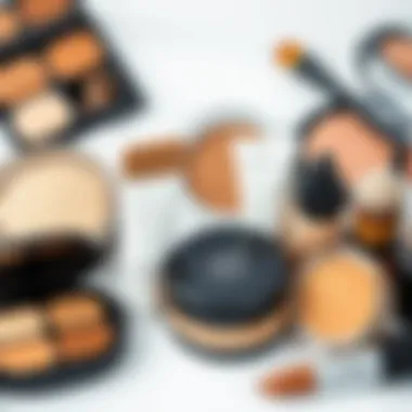 Contouring Products Selection An array of contouring products showcasing different textures and shades