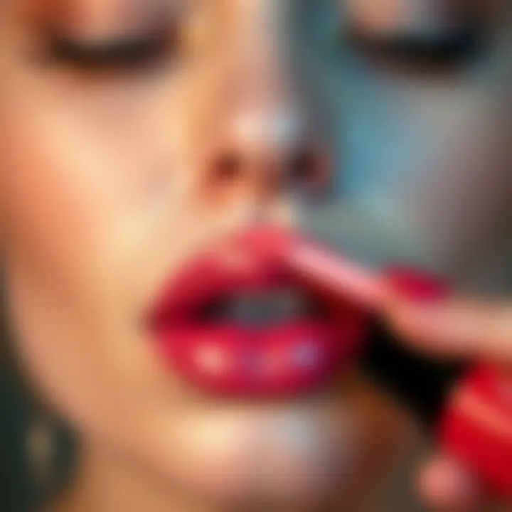 Expert Application Technique for Lip Gloss Application of lip gloss on full lips