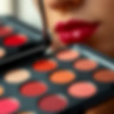 Complementary Lip Colors Palette A palette showcasing complementary lip colors for different skin tones.