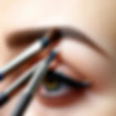 Essential Tools for Perfecting Straight Eyebrows Close-up of precise eyebrow shaping tools