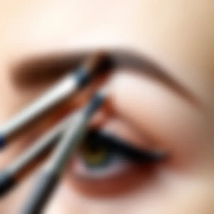 Essential Tools for Perfecting Straight Eyebrows Close-up of precise eyebrow shaping tools