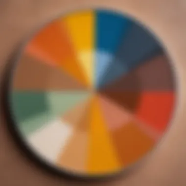 A color wheel illustrating complementary earthy tones for eye makeup