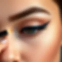 Close-up of a well-defined eyeliner application