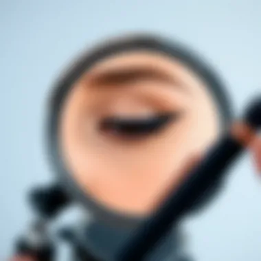 Perfect Reflection of Eyeliner A mirror reflecting a flawless eyeliner look
