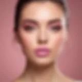 Elegant display of soft pink lipstick shades