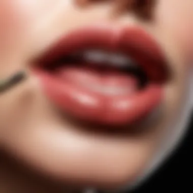 An artistic representation illustrating the technique of lip lining.