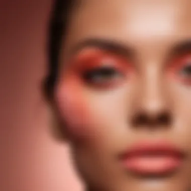 Vibrant coral and pink hues enhancing the beauty of brown skin.