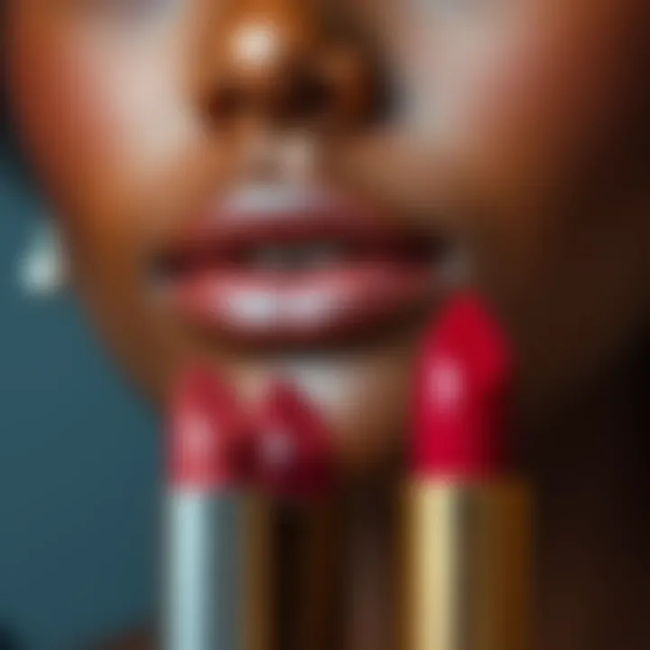 Diverse lipstick shades suitable for brown skin tones