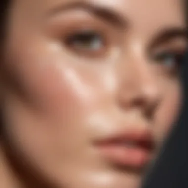 Close-up of smooth skin after exfoliation