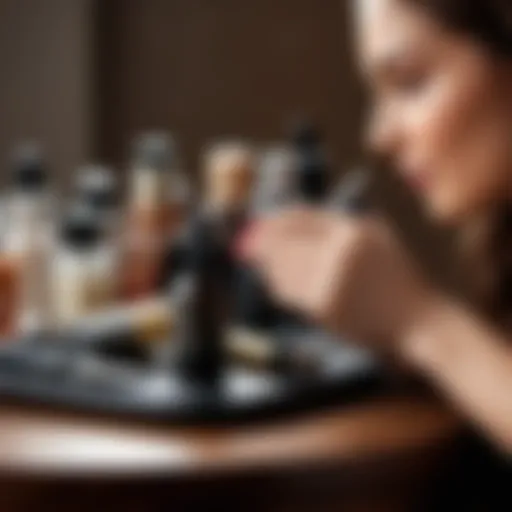 A serene setup for manicure at home with essential tools displayed.