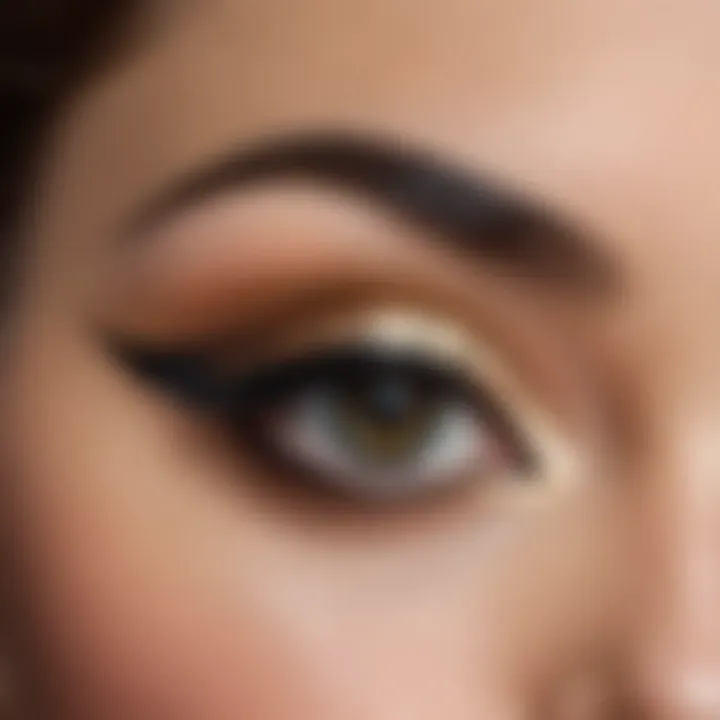 Artistic representation of low eye eyeliner technique