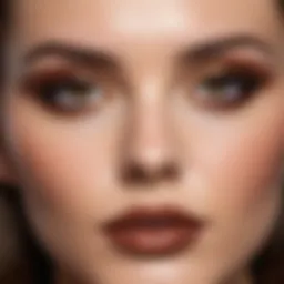 A sophisticated beauty look featuring earthy eyeshadow tones