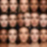 Visual representation of different facial shapes